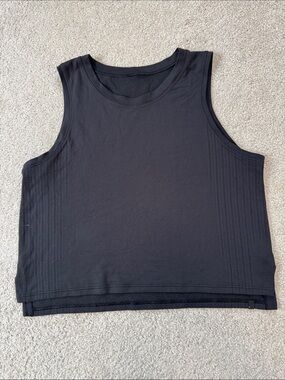 lululemon Train To Be Tank Top Black Sz8
